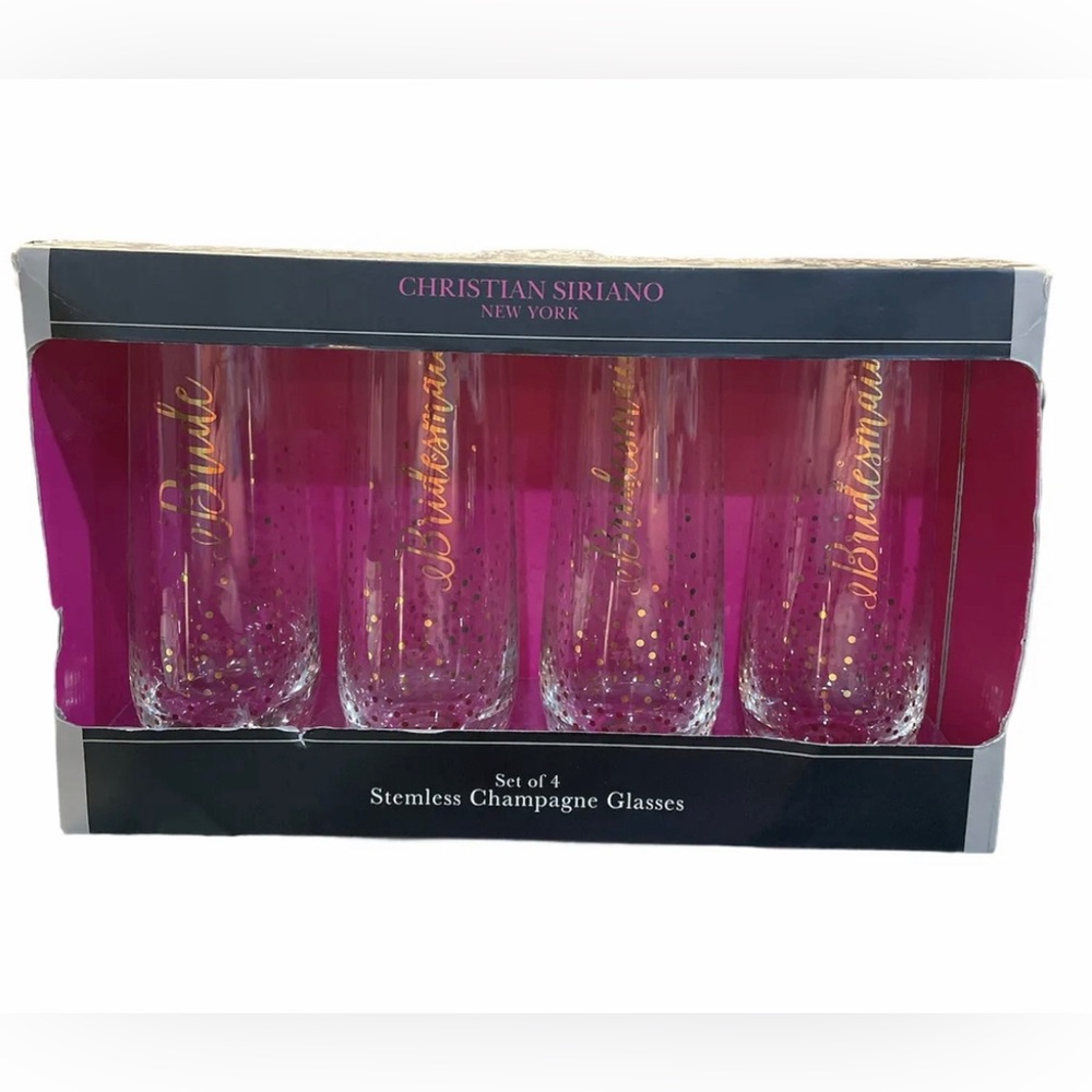 Christian siriano stemless champagne glasses